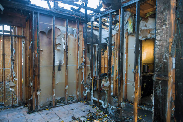 Professional Fire Damage Cleanup technician working in Manville, NJ